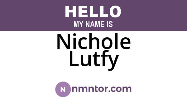 Nichole Lutfy