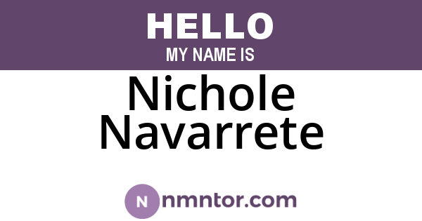 Nichole Navarrete