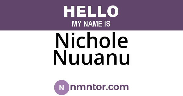 Nichole Nuuanu