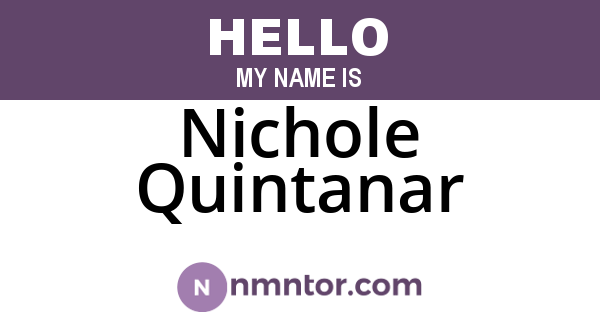 Nichole Quintanar