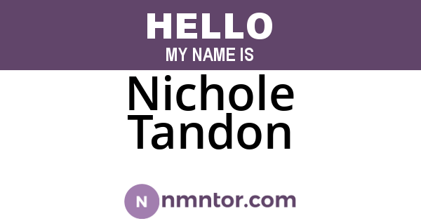 Nichole Tandon