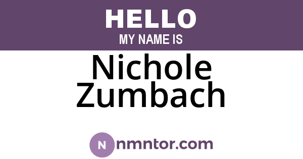 Nichole Zumbach