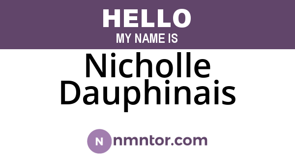 Nicholle Dauphinais
