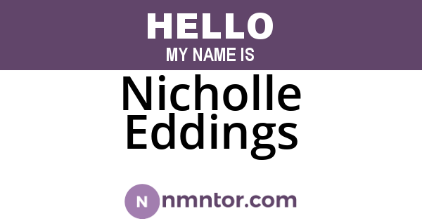 Nicholle Eddings