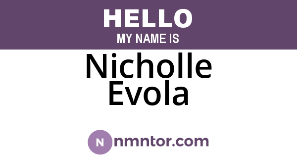 Nicholle Evola