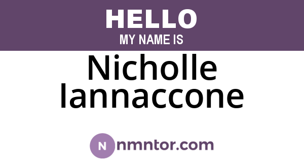 Nicholle Iannaccone