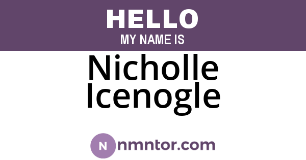 Nicholle Icenogle