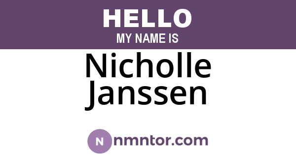 Nicholle Janssen