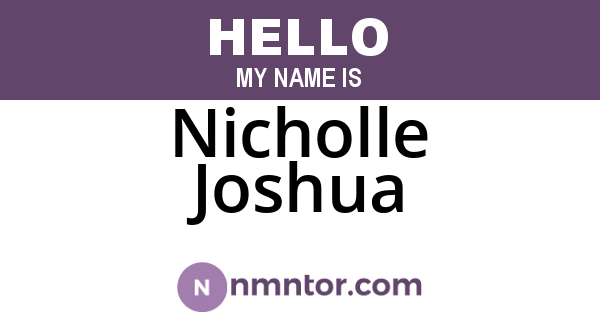 Nicholle Joshua