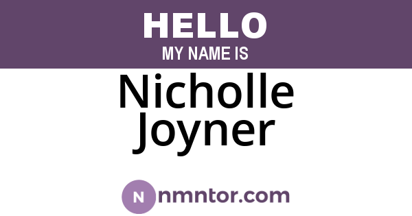 Nicholle Joyner