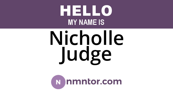 Nicholle Judge