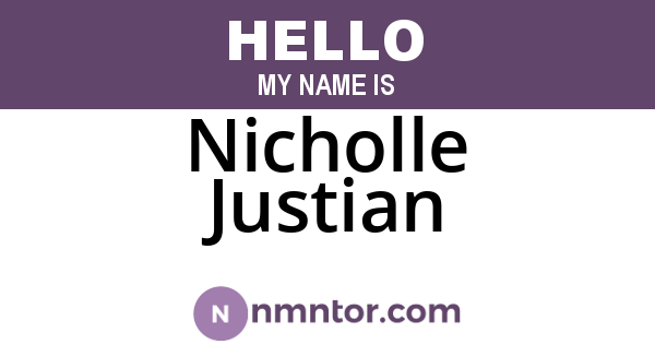 Nicholle Justian