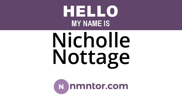 Nicholle Nottage