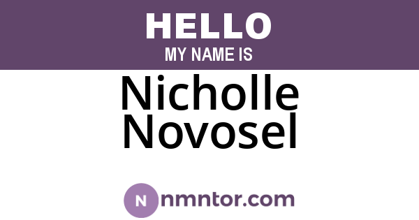 Nicholle Novosel