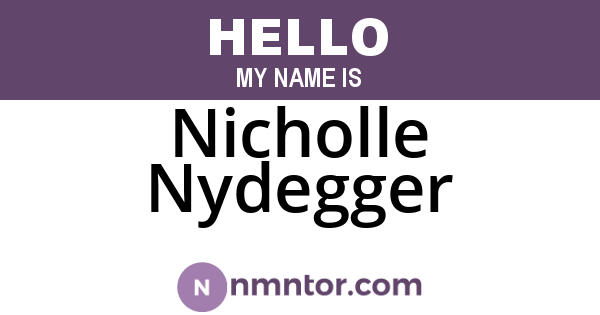 Nicholle Nydegger