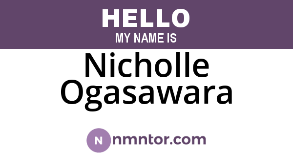 Nicholle Ogasawara