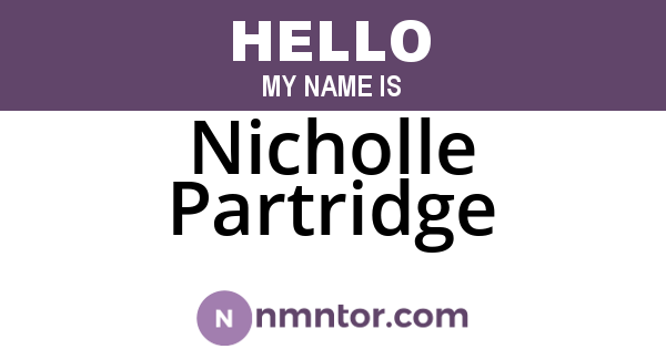 Nicholle Partridge