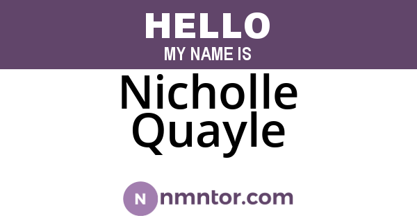 Nicholle Quayle