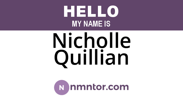 Nicholle Quillian