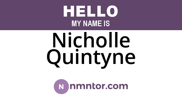 Nicholle Quintyne