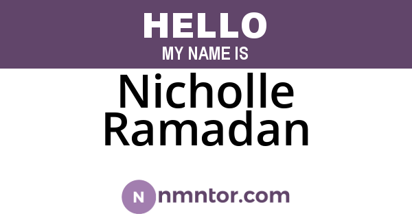 Nicholle Ramadan