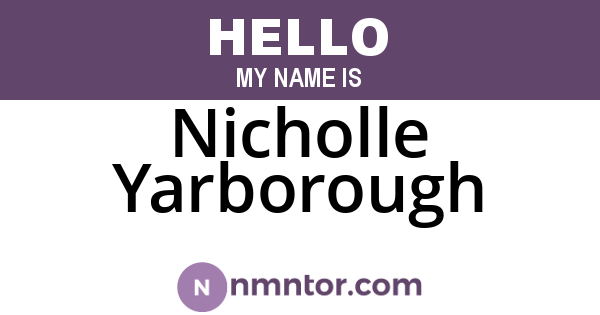 Nicholle Yarborough