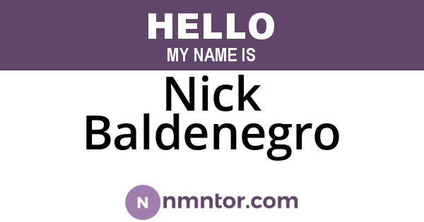 Nick Baldenegro