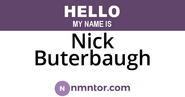 Nick Buterbaugh