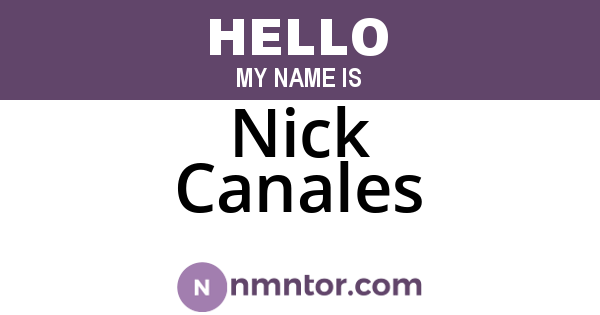 Nick Canales