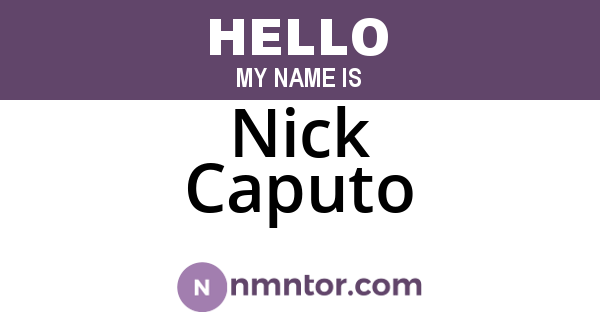 Nick Caputo