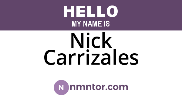 Nick Carrizales