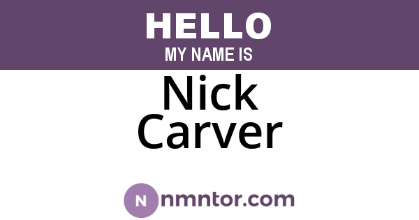 Nick Carver