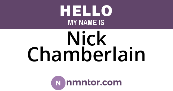 Nick Chamberlain