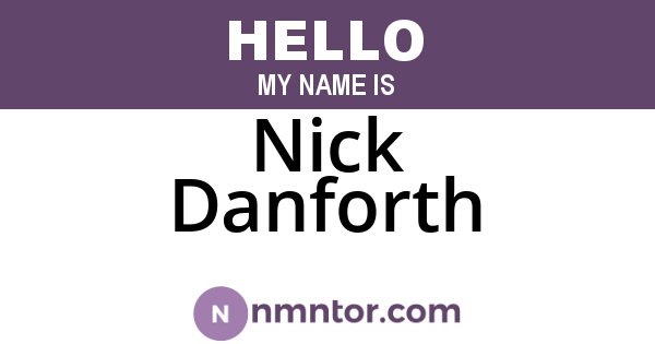 Nick Danforth