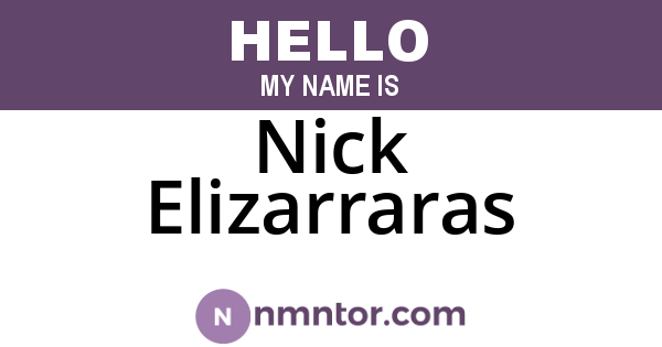 Nick Elizarraras