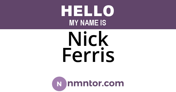 Nick Ferris