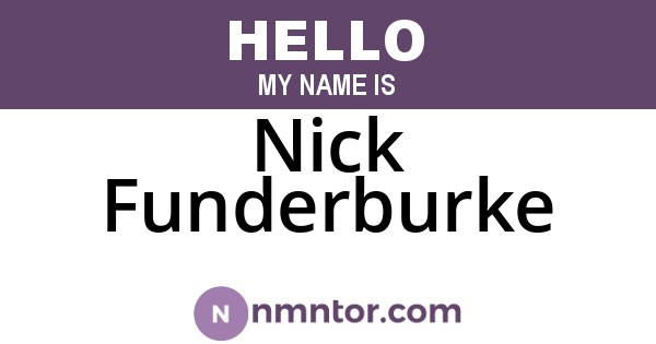 Nick Funderburke