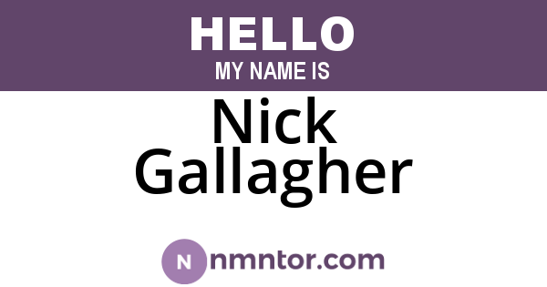 Nick Gallagher