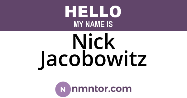 Nick Jacobowitz