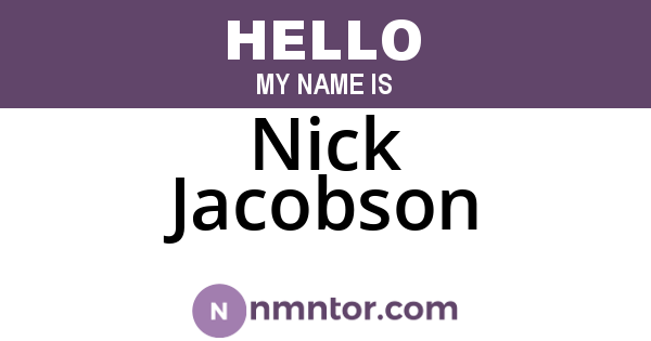 Nick Jacobson