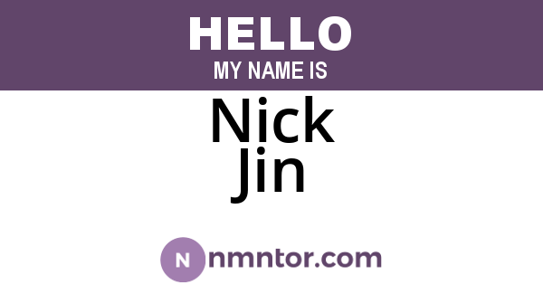 Nick Jin