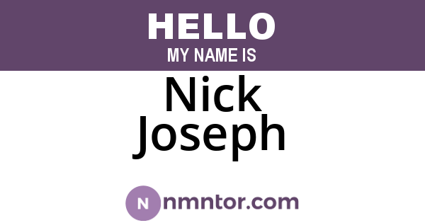 Nick Joseph
