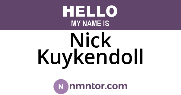 Nick Kuykendoll