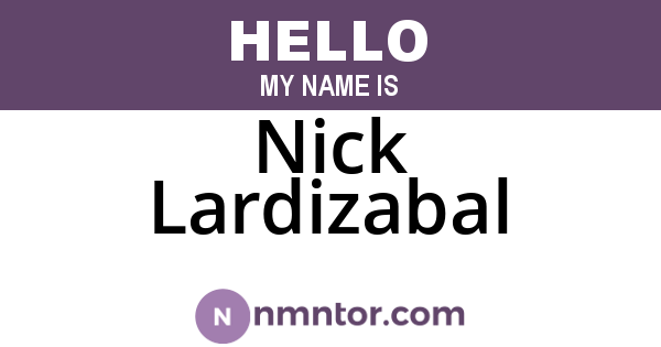 Nick Lardizabal