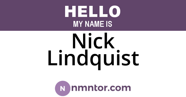 Nick Lindquist