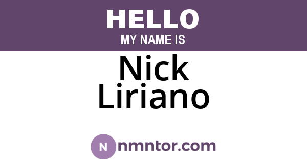 Nick Liriano