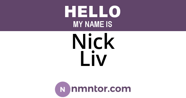 Nick Liv