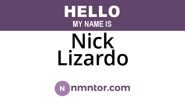 Nick Lizardo