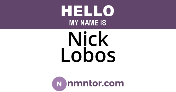 Nick Lobos