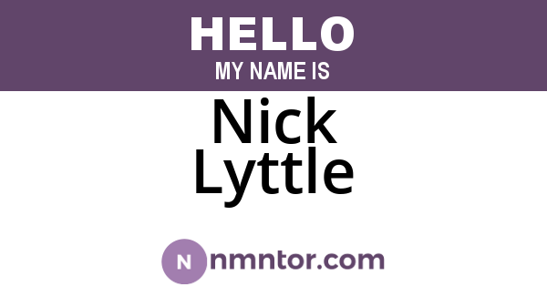 Nick Lyttle